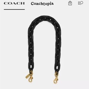 Coach Leather Covered Short Chain Strap